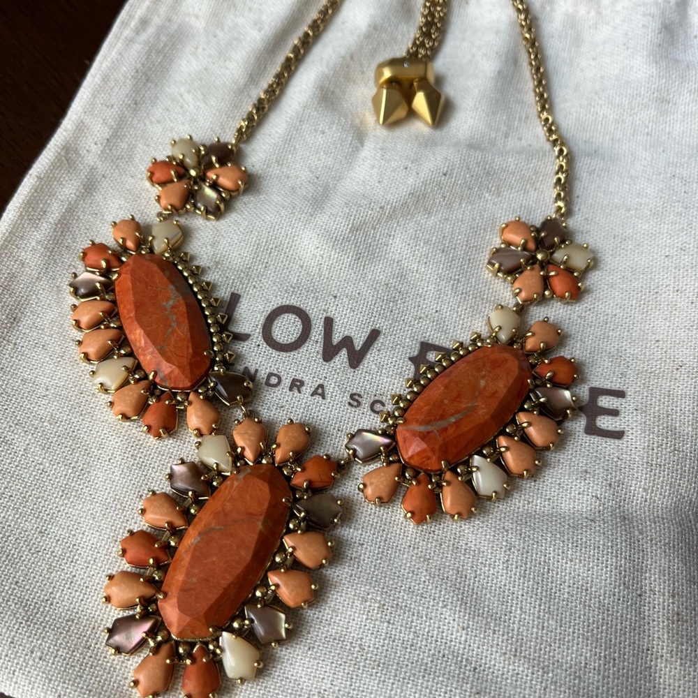 Kendra Scott Yellow Rose statement necklace